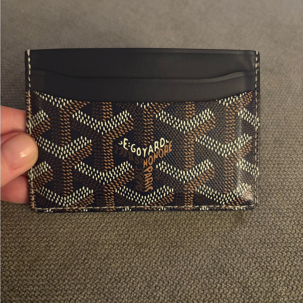 NWT GOYARD Saint Sulpice Card Wallet in Navy - Picture 7 of 12